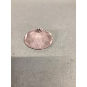 Light Pink Diamond Shape Paperweight - 3x2”